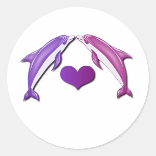 Sticker pour dauphins baisants