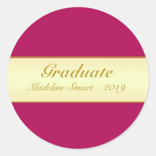 Sticker pour diplômés d'or et de Bourgogne