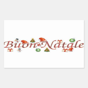 STICKER POUR DIRE **MERCI NOËL** "STYLE ITALIEN"