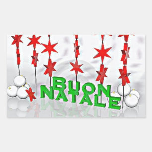 STICKER POUR DIRE **MERCI NOËL** "STYLE ITALIEN"