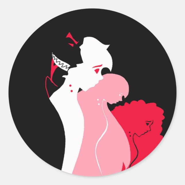 Sticker pour Dracula et ses victimes (Devant)