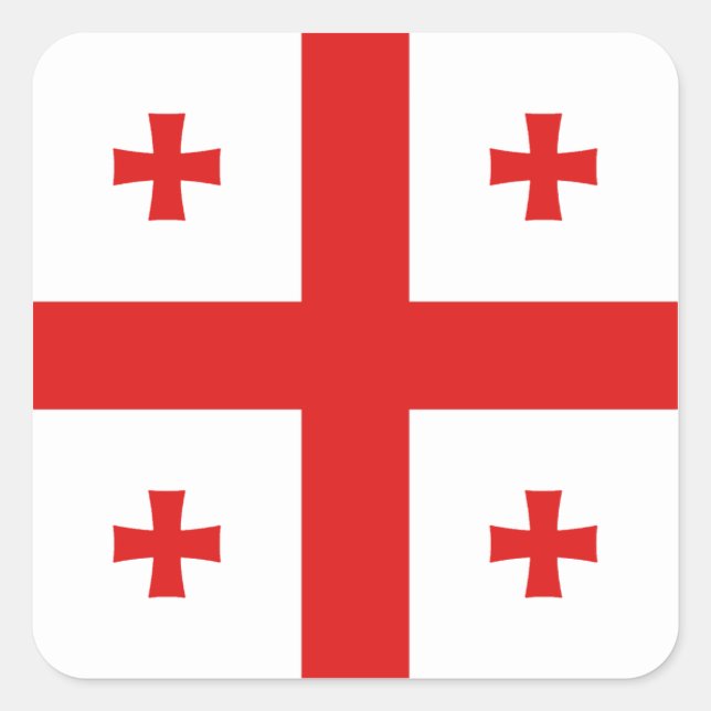 Sticker pour drapeau de Géorgie (Devant)
