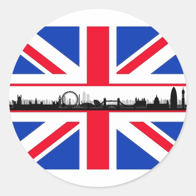 Sticker pour drapeau de London Eye Skyline Union J (Devant)