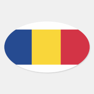 Sticker pour drapeau ovale România autocolant