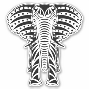 Sticker pour éléphant tribal