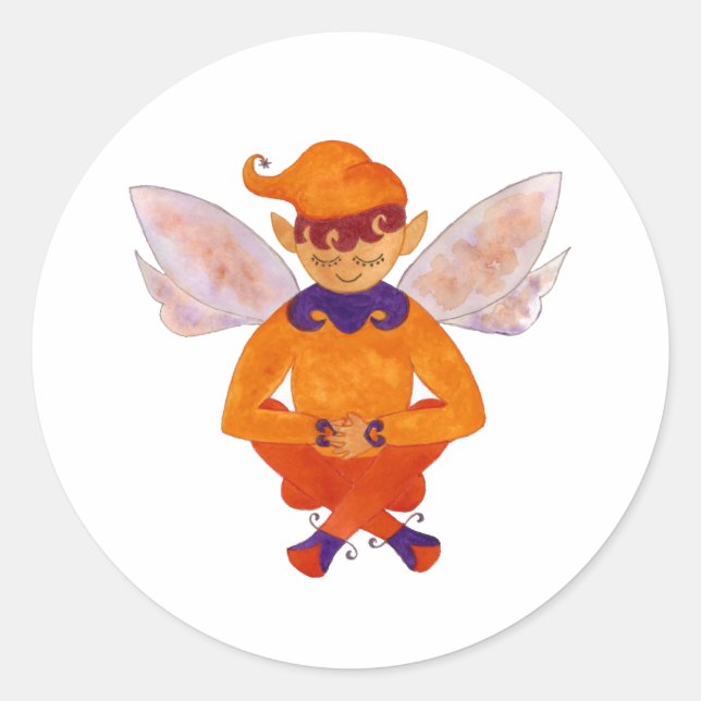 Sticker pour elfe orange doux (Devant)