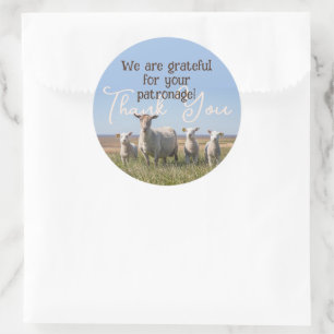 Sticker pour entreprise en fibre de Merci