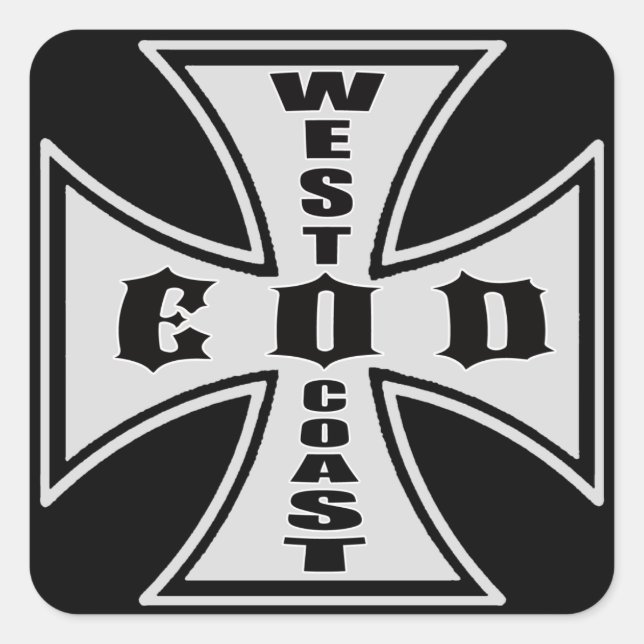 Sticker pour EOD de la côte ouest (noir) (Devant)
