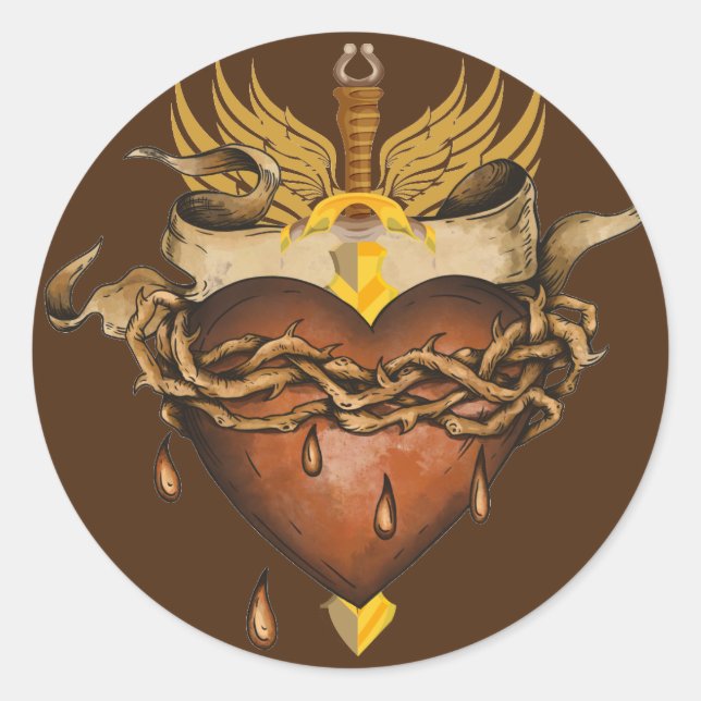 Sticker pour épée et coeur (Devant)