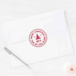 Sticker pour étiquette cadeau du pôle Nord de Père