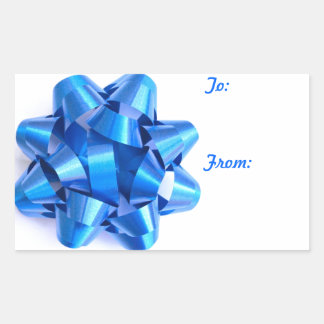 Sticker pour étiquette de boîte et cadeau en bleu