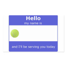 Sticker pour étiquette de nom de tennis