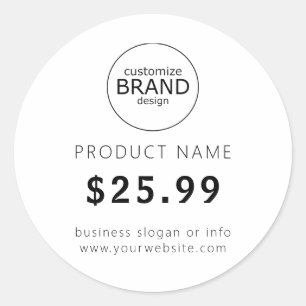 Sticker pour étiquette de prix du logo d'entrepris
