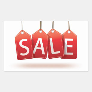 Sticker pour étiquettes de vente rouge