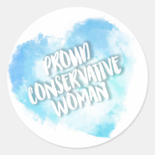 Sticker pour femme conservatrice fière
