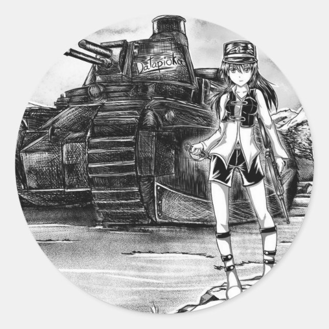 Sticker pour fille à réservoir (Devant)