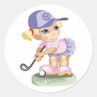 Sticker pour fille de golf