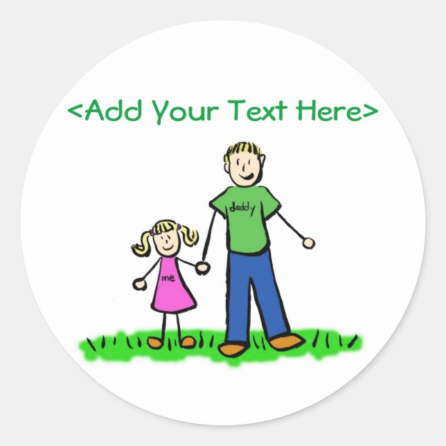 Sticker pour fille de papa (blond) (Devant)