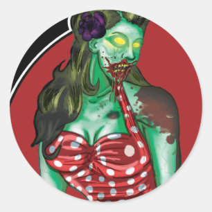 Sticker pour fille Zombie