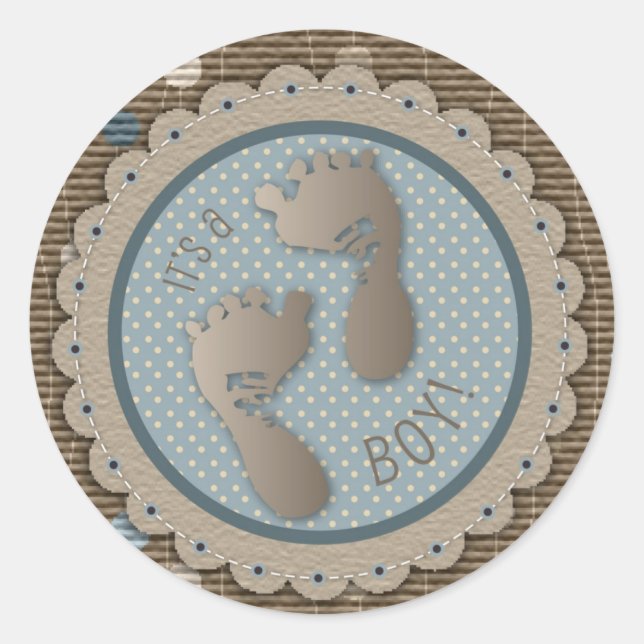 Sticker pour garçon d'impressions pieds (Devant)