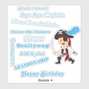Sticker pour garçon pirate