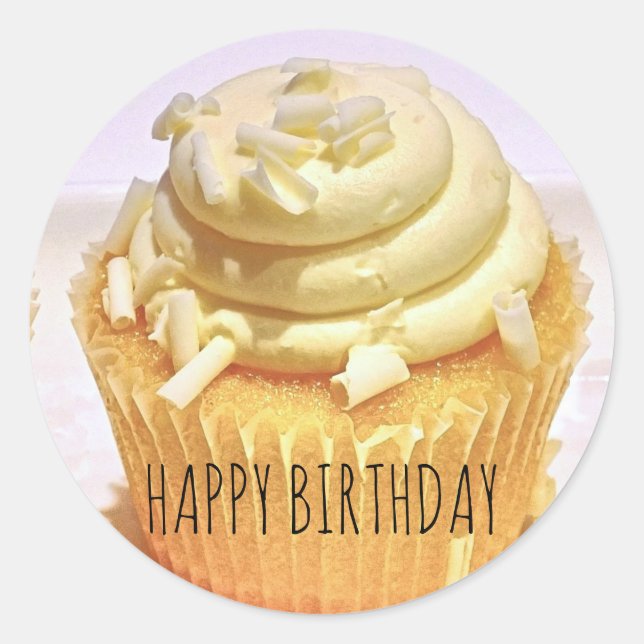 Sticker pour gâteau d'anniversaire heureux (Devant)