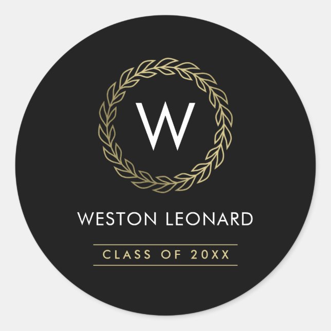 Sticker pour graduation en couronne classique ou s (Devant)