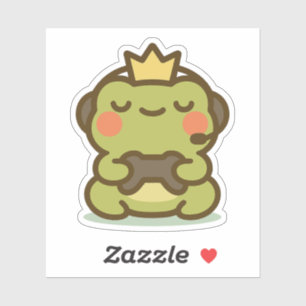 Sticker pour grenouille Kawaii Gamer