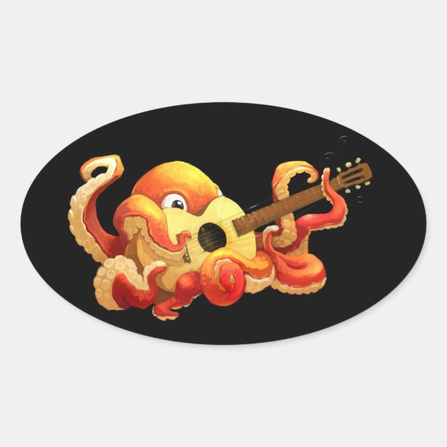 Sticker pour guitare d'Octopus (Devant)