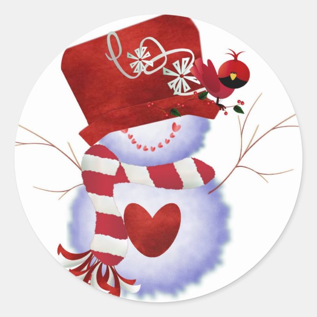 Sticker pour homme des neiges (Devant)