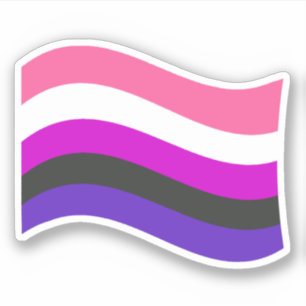 Sticker pour indicateur de genderfluide