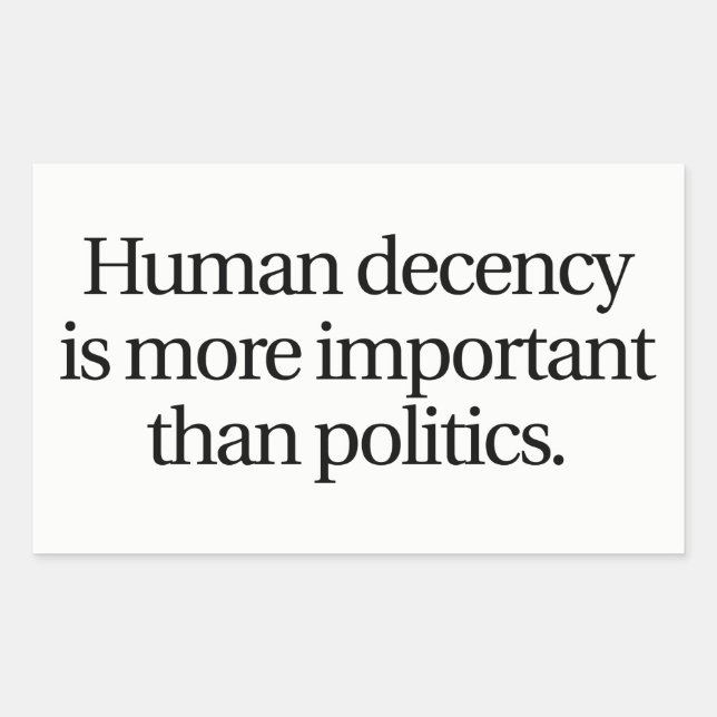 Sticker pour la décence humaine (Devant)