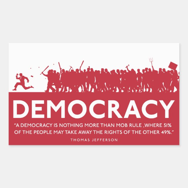 Sticker pour la démocratie (Devant)
