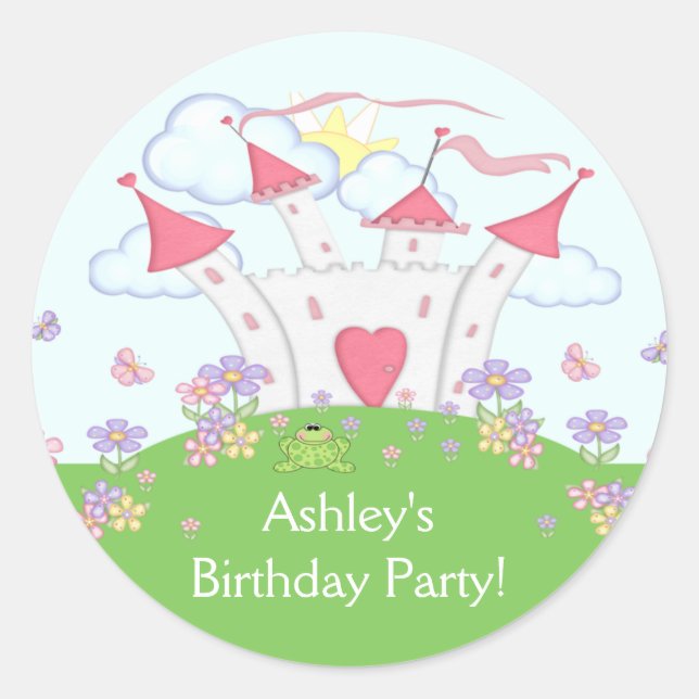 Sticker pour la fête d'anniversaire du château de  (Devant)