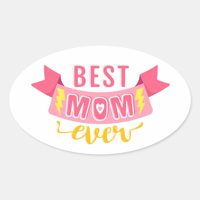 Sticker pour la fête des mères dans le style rétro (Devant)