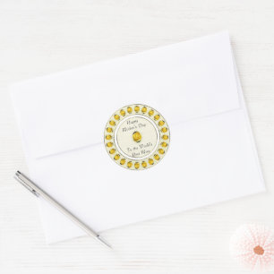 Sticker pour la fête des mères de Rose jaune