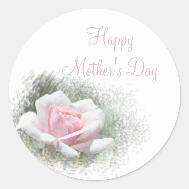 Sticker pour la fête des mères rose joyeux (Devant)