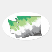 Sticker pour la fierté Aro de Washington