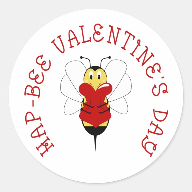 Sticker pour la Saint Valentin Hap-bee (Devant)