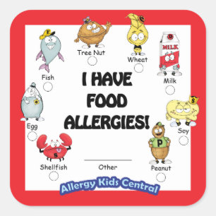 Sticker pour l'allergie alimentaire