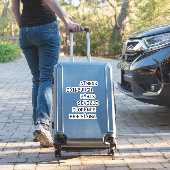 Sticker Pour l'amour du voyage européen (Valise Insitu)