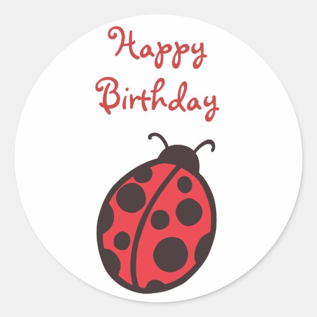 Sticker pour l'anniversaire de Ladybug (Devant)