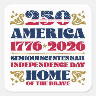 Sticker pour l'anniversaire de l'indépendance 250 