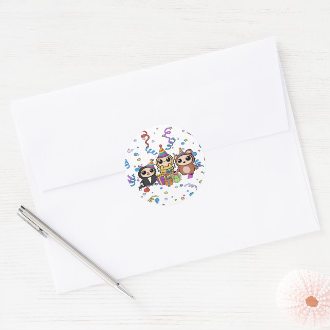 Sticker pour l'anniversaire du dessin animé (Enveloppe)