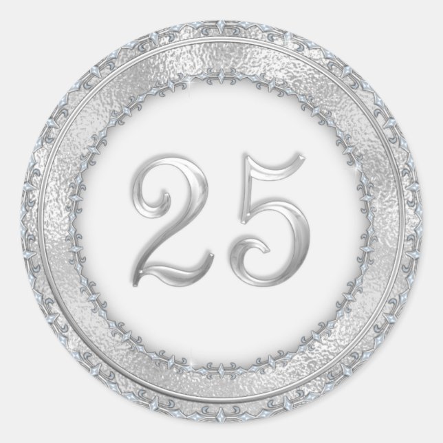 Sticker pour l'anniversaire du Mariage d'argent (Devant)