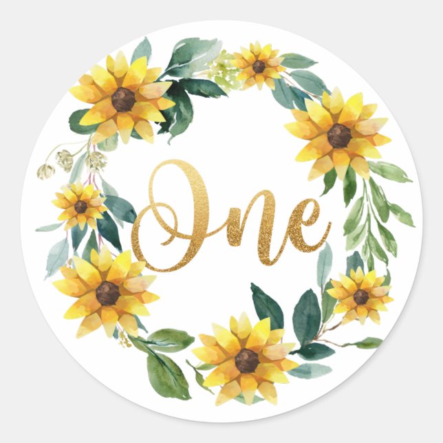 Sticker pour l'anniversaire du tournesol, Sticker  (Devant)