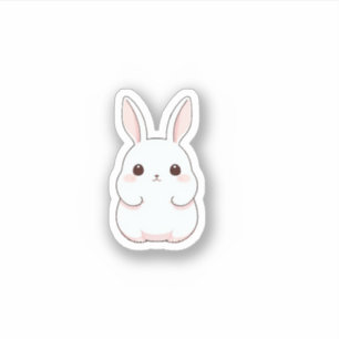 Sticker pour lapin gras mignon
