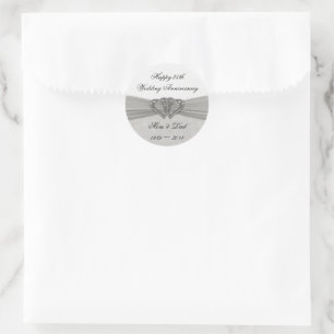 Sticker pour le 25e anniversaire du Mariage Damask