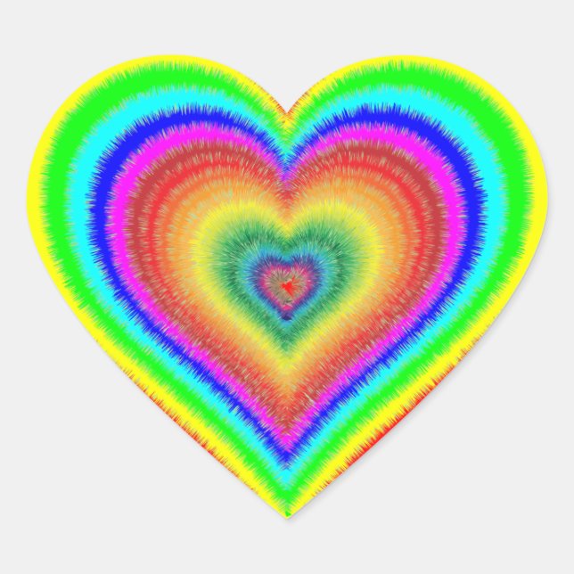 Sticker pour le coeur LGBT gai Rainbow (Devant)
