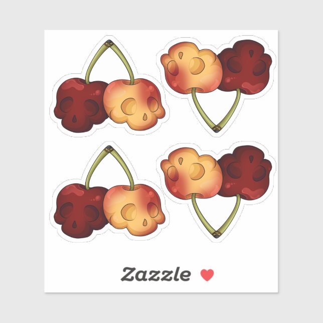 Sticker pour le crâne de cerisier doux pour la mor (Feuille)